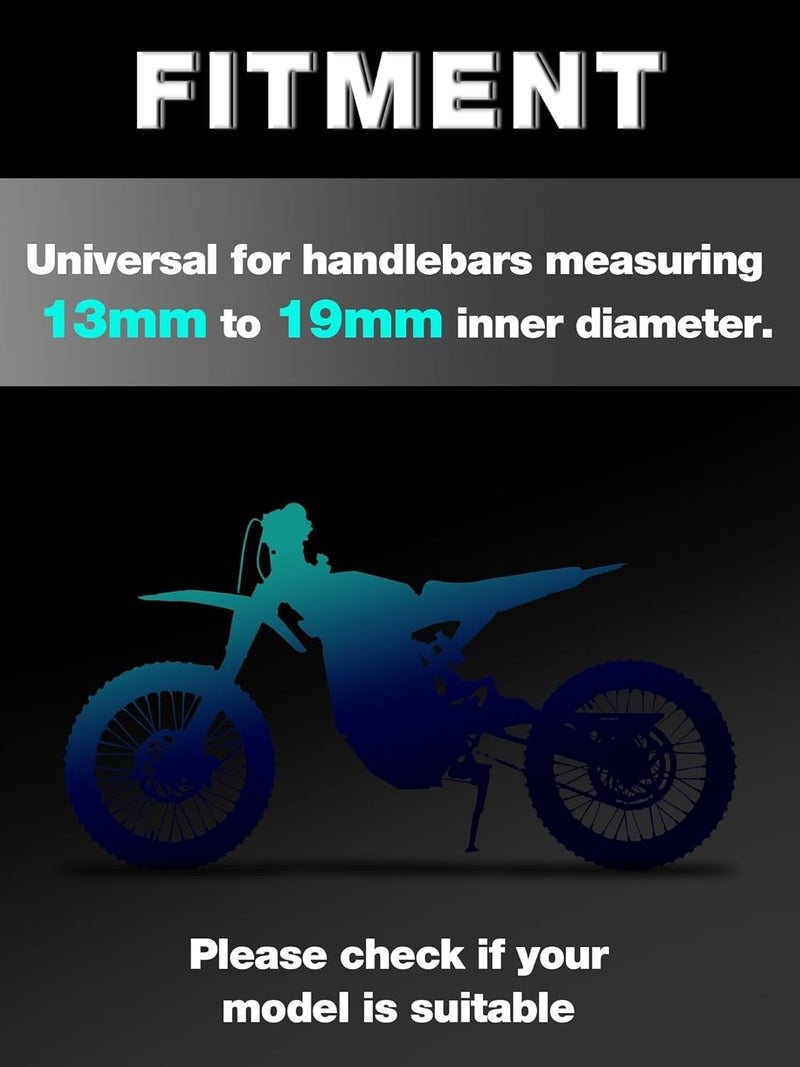 BAOUFF Bar End Plugs,CNC Adjustable 13-19mm Universal for 7/8" 22mm Handlebar for Motorcycle Dirt Pit Street Bike ATV Bicycle Mountain Bike Off Road-Black - Image 2